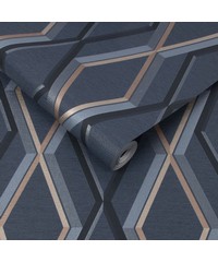 Prestige Geo Navy Wallpaper 108622 By Superfr