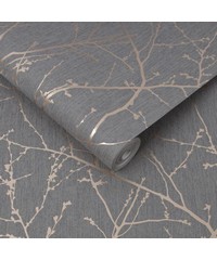 Prestige Innocence Charcoal/Copper Wallpaper 