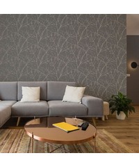 Prestige Innocence Charcoal/Copper Wallpaper 