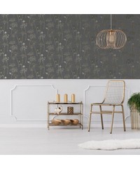 Prestige Wild Flower Charcoal Wallpaper 10860