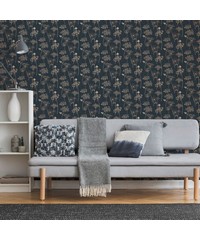 Prestige Wild Flower Navy Wallpaper 108620 By