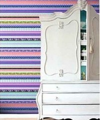 Pretty Nostalgic Wallpaper Wall Panel Ribbons