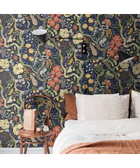 Sommarang Wallpaper Ann Floral Vines Blue S65