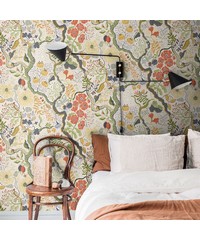 Sommarang Wallpaper Ann Floral Vines White Ye