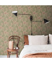 Sommarang Wallpaper Esther Garden Floral Gree