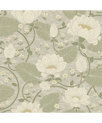 Sommarang Wallpaper Eva Lotus Flower Green Be