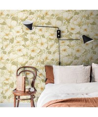 Sommarang Wallpaper Matilda Retro Poppy Gold 