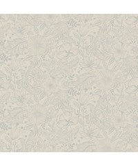 Sommarang Wallpaper Wilma Mono Flora White S1