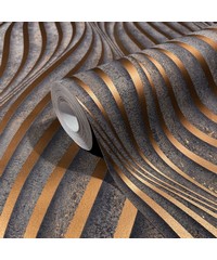 Urban Textures Wallpaper Wave Black Copper 34