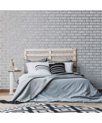 Vittorio Milan Brick Silver Wallpaper 106523 