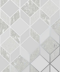 Vittorio Vittorio Geo Grey/Silver Wallpaper 1