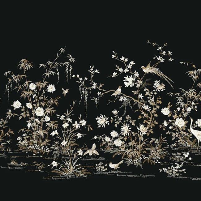 24 Karat Wallpaper KT2264M Flowering Vine Chinoiserie Mural By Ronald Redding For Dixons Exclusive