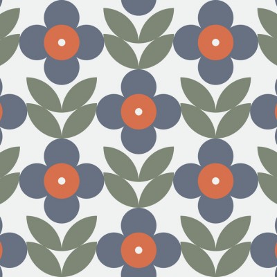 Scandi Florals Baby Blues SFBABY01 Wallpaper By Scotart