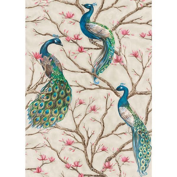 Absolutely Chic Bird Beige Background Wallpaper Mural DD114647 By A S Creation For Galerie