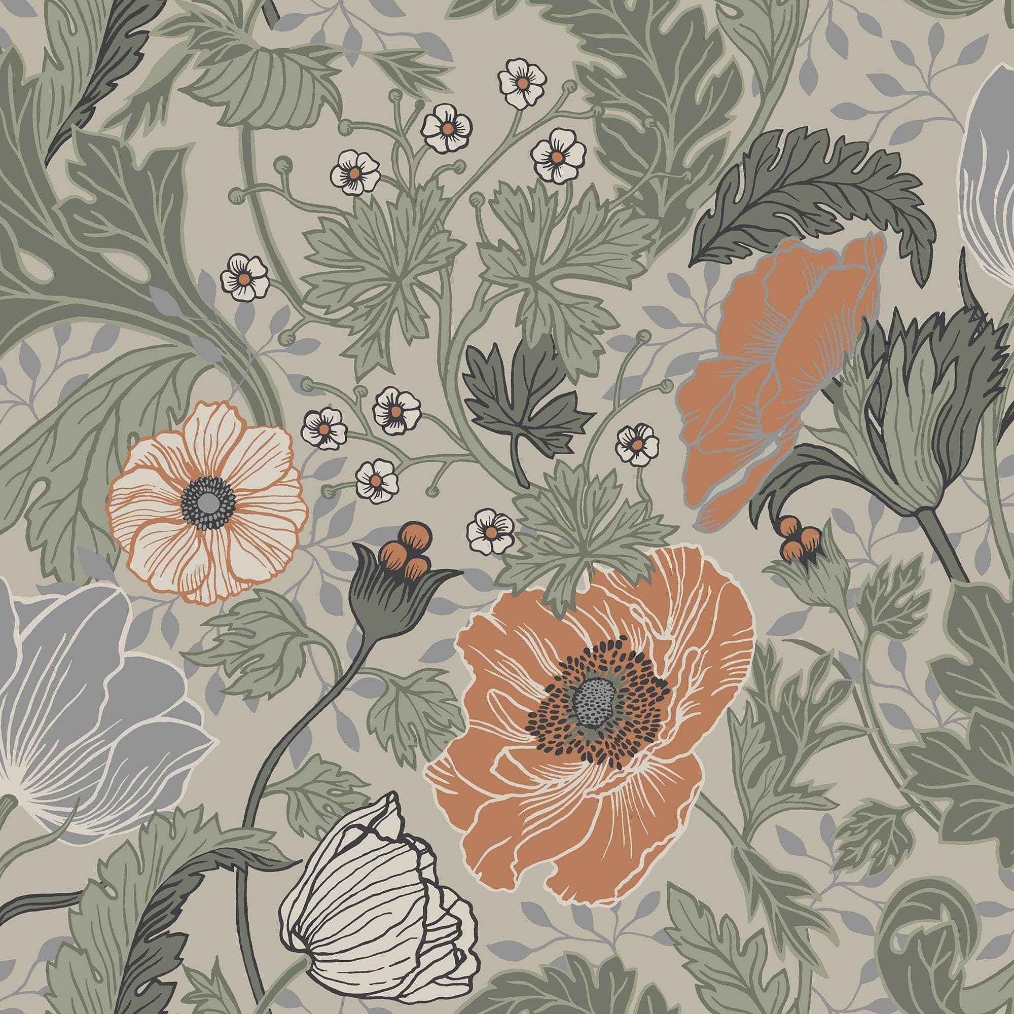 Apelviken Wallpaper Anemone 33001 By Midbec For Galerie