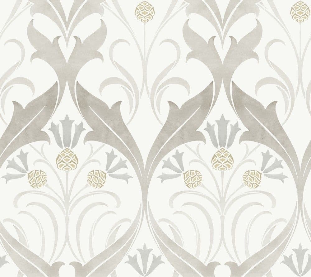 Arts & Crafts Ronald Redding Designs Wallpaper Pinecone Ribbon AC9172 By York For Dixons