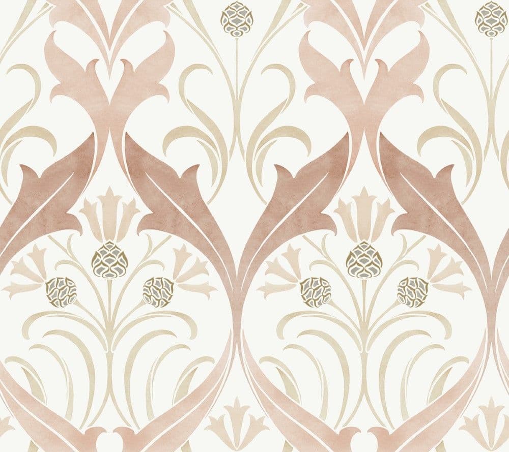 Arts & Crafts Ronald Redding Designs Wallpaper Pinecone Ribbon AC9175 By York For Dixons