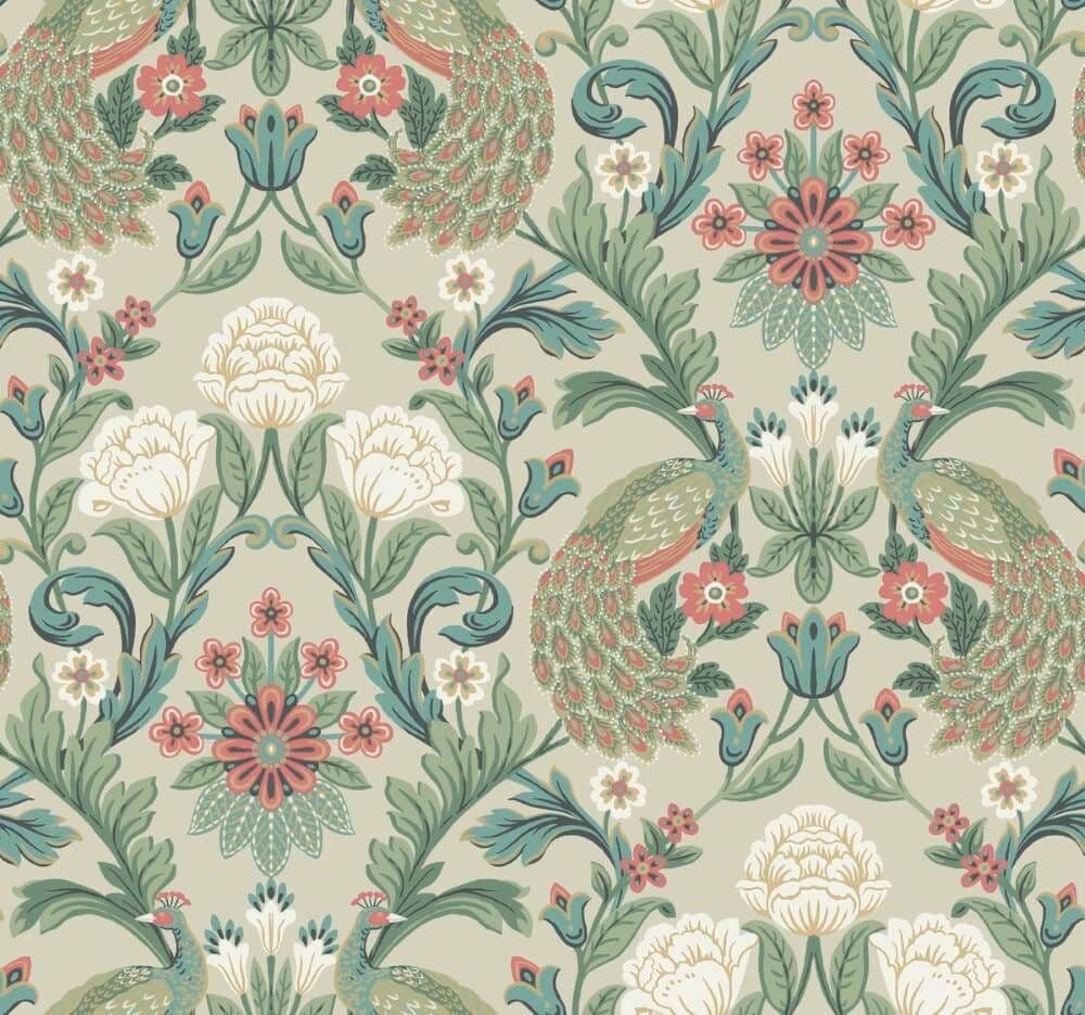 Arts & Crafts Ronald Redding Designs Wallpaper Plume Dynasty AC9104 By York For Dixons