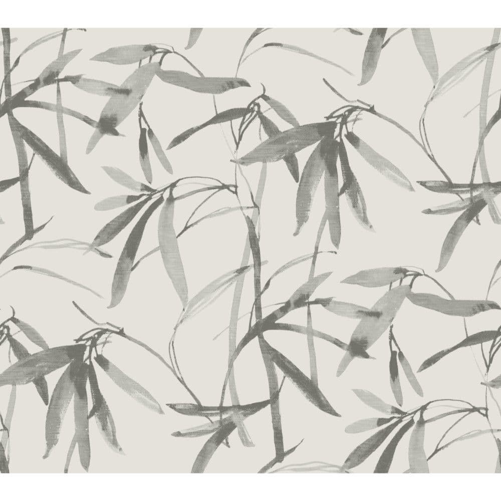 Black & White Wallpaper BW3841 Bamboo Ink By York Wallcoverings For Dixons