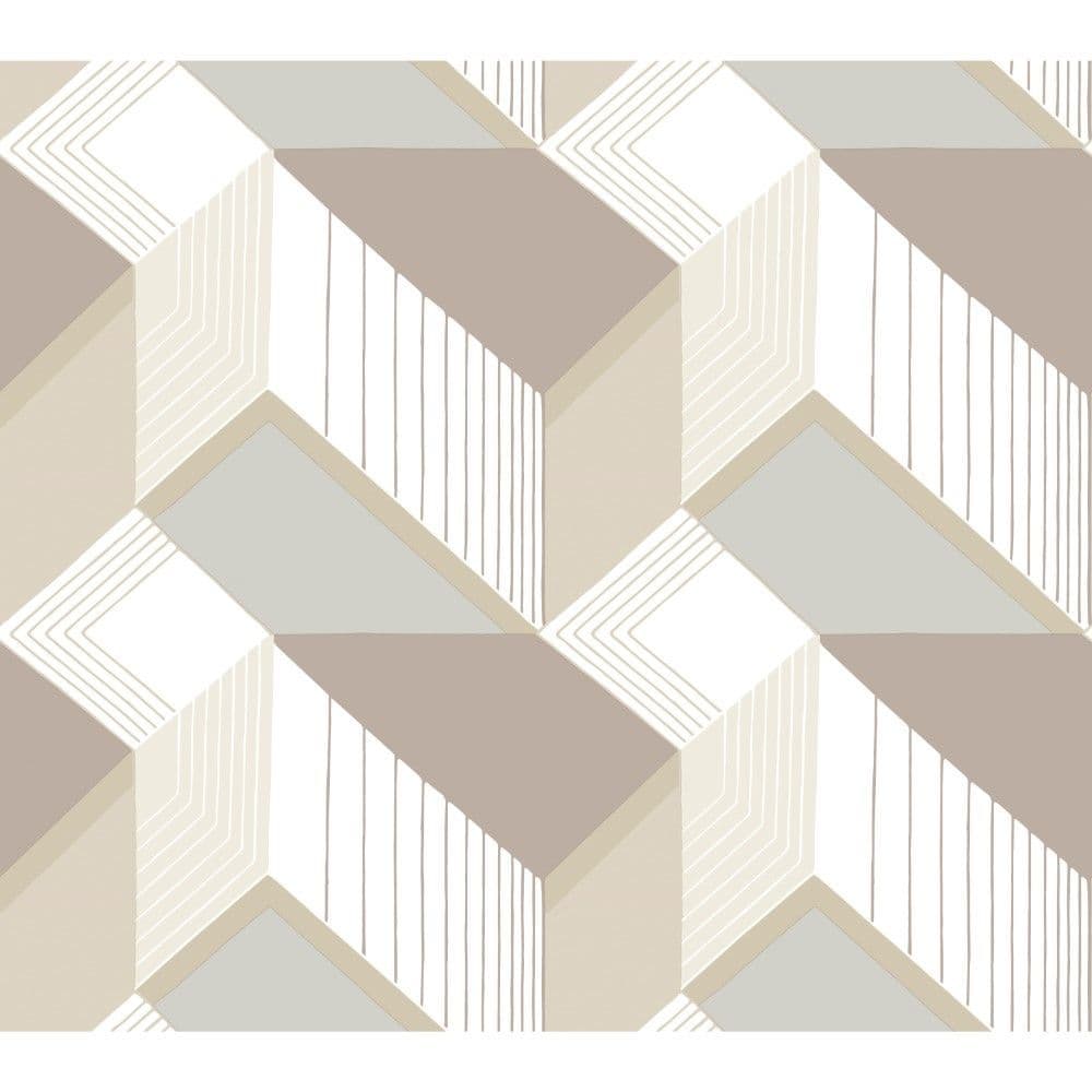 Black & White Wallpaper BW3881 Graphic Geo Blocks By York Wallcoverings For Dixons