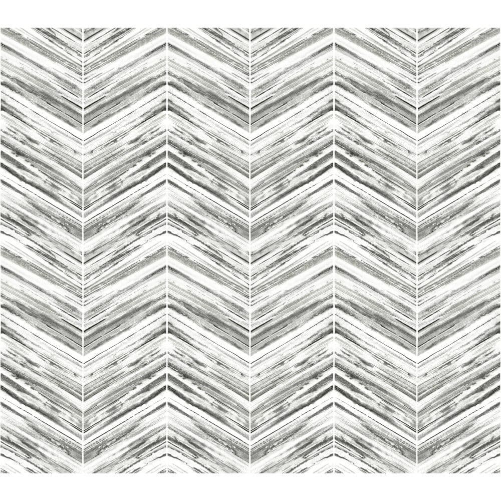 Black & White Wallpaper BW3911 Petite Watercolour Chevron By York Wallcoverings For Dixons