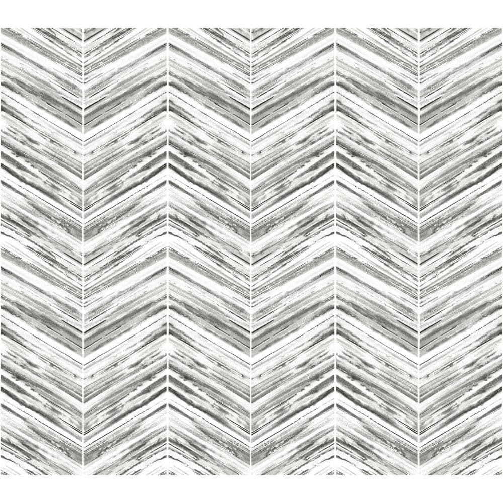 Black & White Wallpaper BW3911 Petite Watercolour Chevron By York Wallcoverings For Dixons