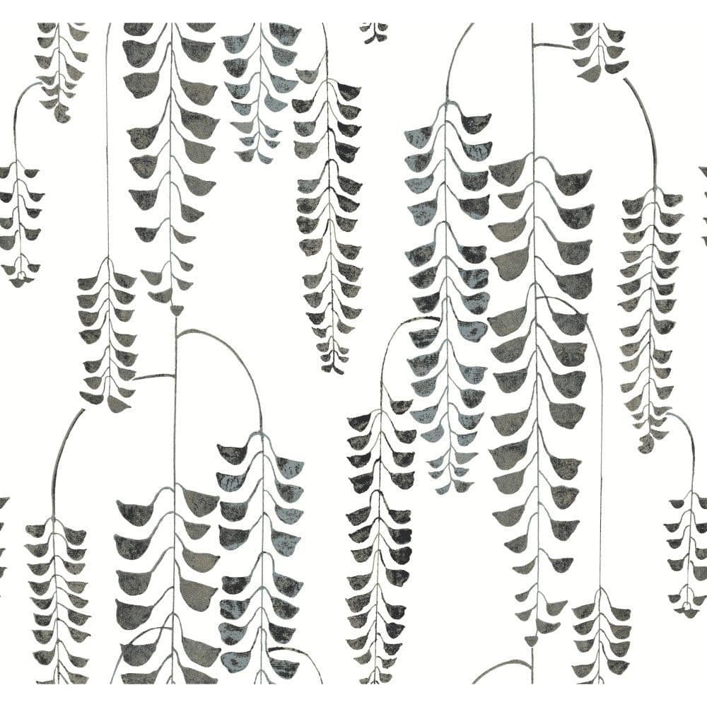 Black & White Wallpaper BW3943 Deco Wisteria By York Wallcoverings For Dixons