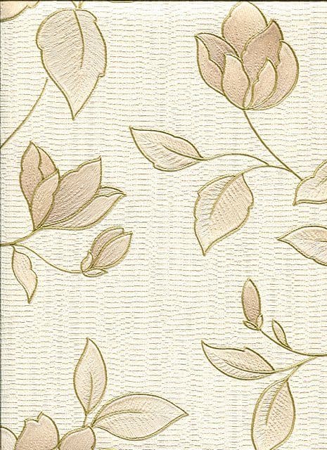 Botanica Wallpaper Amy Gold 32-480 By Graham & Brown