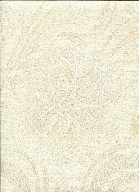 Botanica Wallpaper Jacquard Floral Cream 32-488 By Graham & Brown