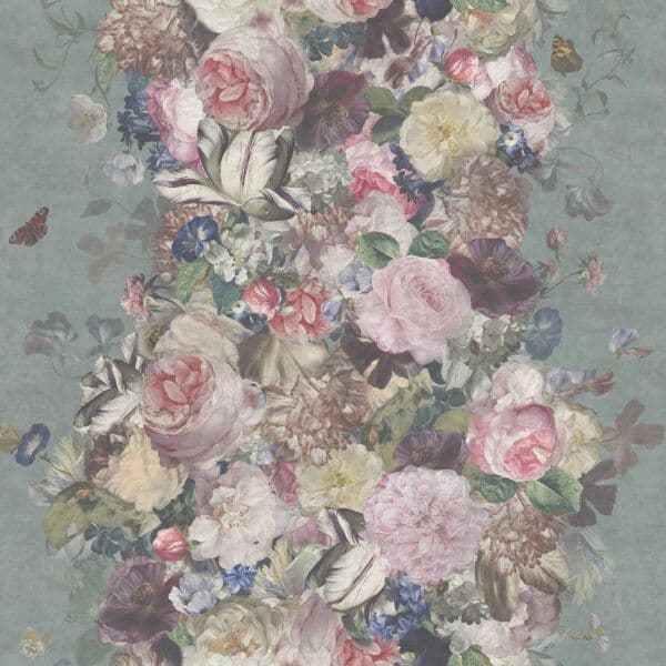 Chelsea Sketch Twenty 3 Wallpaper Ophelia Teal CH01325 CHO1325 By Tim Wilman