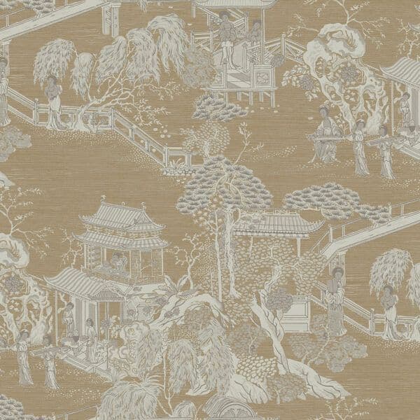 Chelsea Sketch Twenty 3 Wallpaper Pagoda Gold CH01326 CHO1326 By Tim Wilman