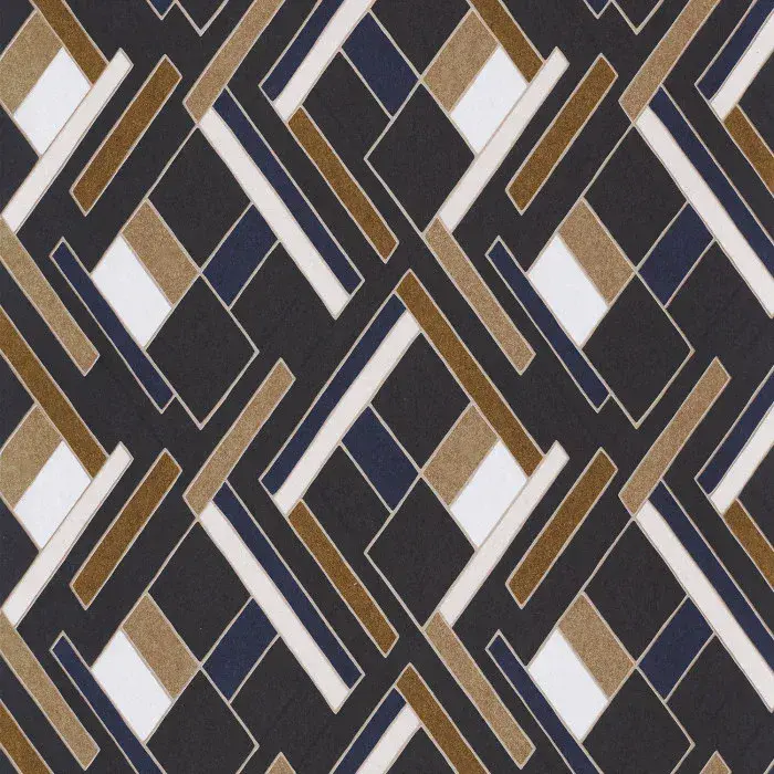 Delta Wallpaper Shapes Noir 74632242 or 7463 22 42 By Casamance