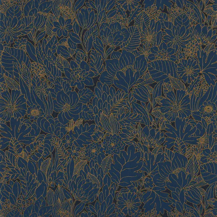 Ete Indien Wallpaper Dahlia Marine/Or 75111630 or 7511 16 30 By Casamance