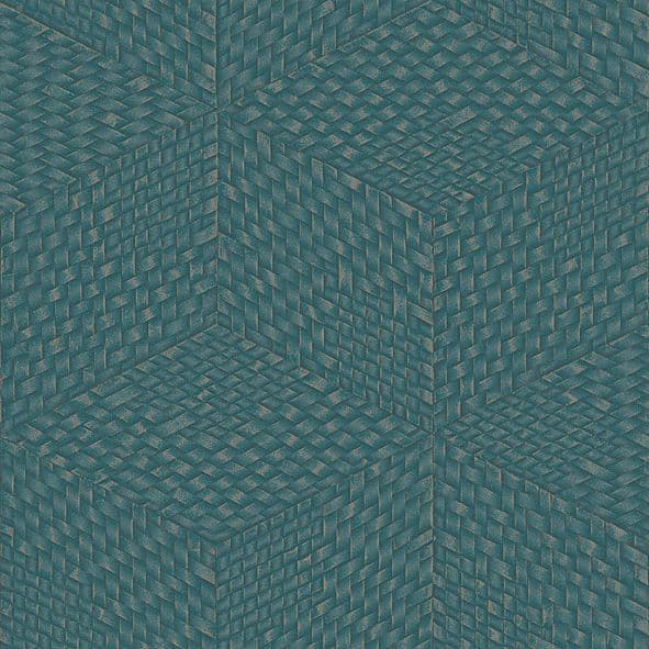 Exclusive Threads Wallpaper Cube Stitch Blue TP422958 By Design ID