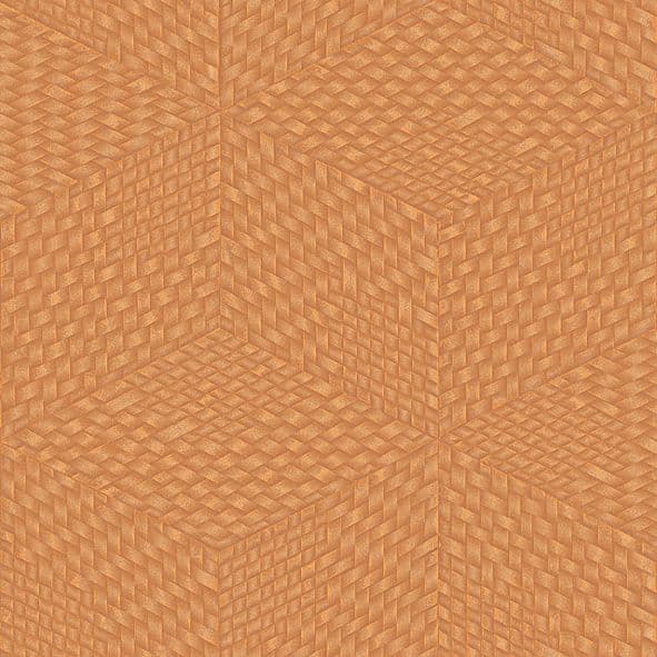 Exclusive Threads Wallpaper Cube Stitch Orange TP422957 By Design ID