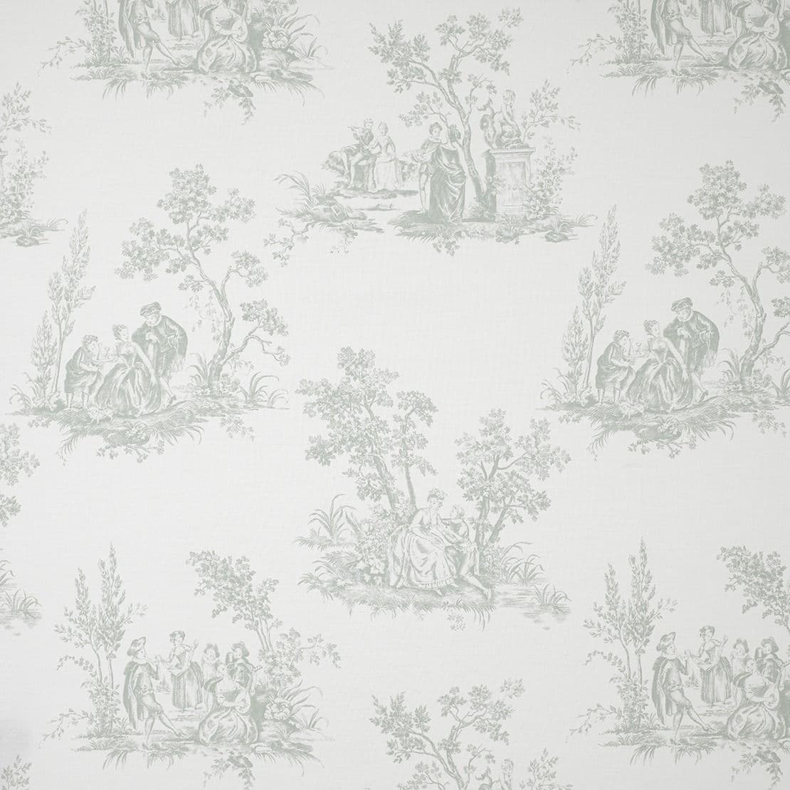 Fontainebleau Fabric Scene Reina Blanc FONT81727112 or FONT 8172 71 12 By Casadeco