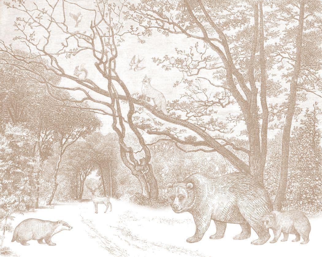 Forest Friends Wallpaper Photowall XL Panel 154-159 064 or 154159064 By Esta For Today Interiors
