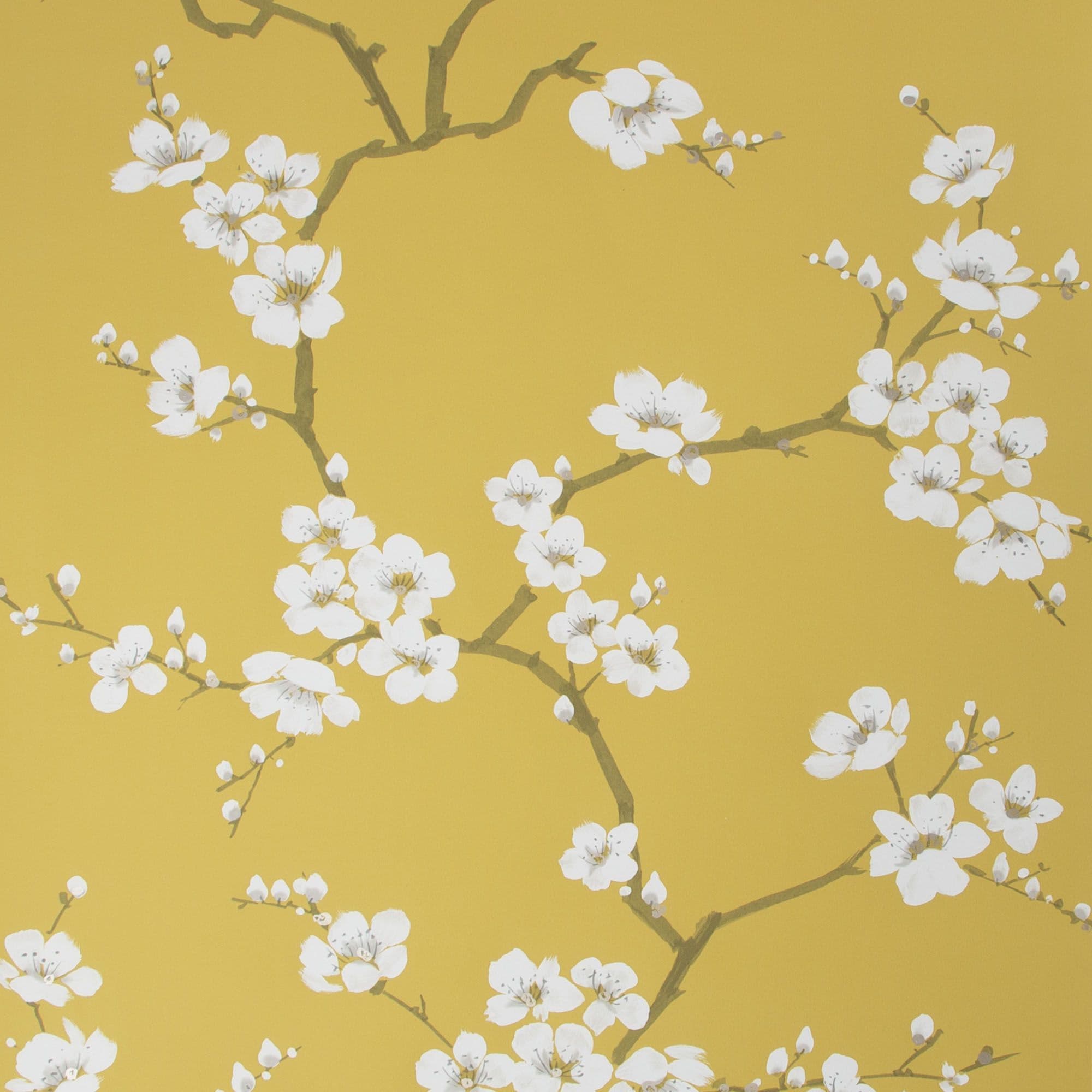 Fresca Apple Blossom Ochre Wallpaper 108289 By Fresco Graham & Brown