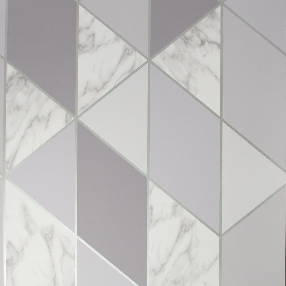 Fresca Marble Geo Grey Wallpaper 106933 By Fresco Graham & Brown