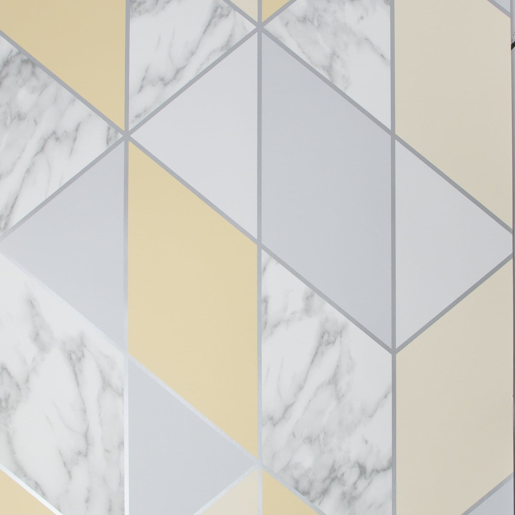 Fresca Marble Geo Yellow Wallpaper 108296 By Fresco Graham & Brown