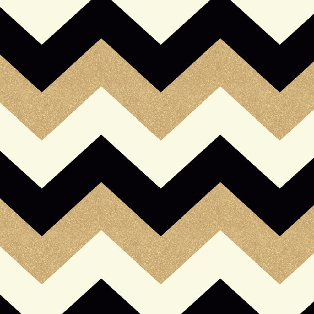 Glitterati Chevron Black/Gold Wallpaper 892300 By Arthouse For Options