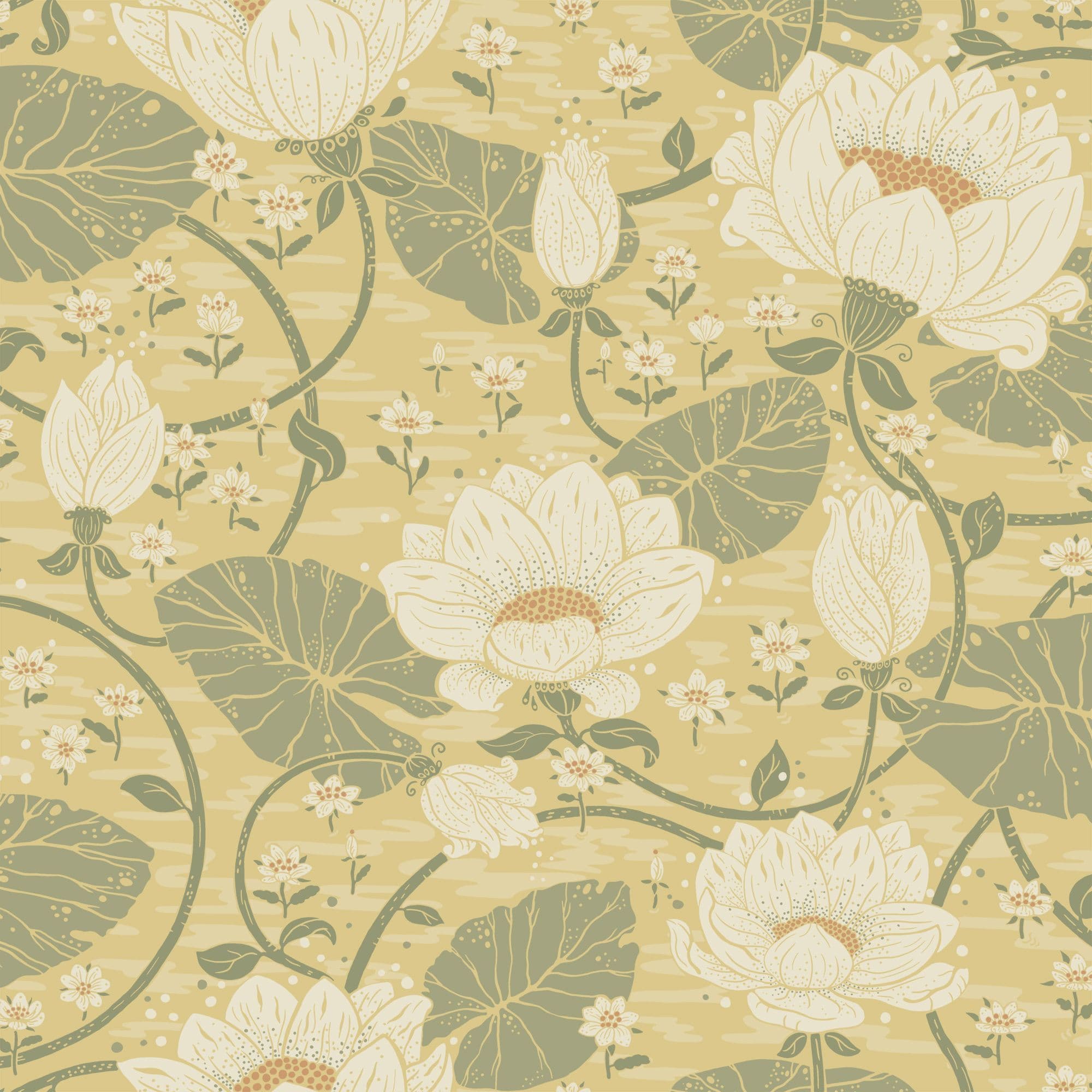 Hjarterum Wallpaper Eva Light Yellow 83123 By Midbec For Galerie