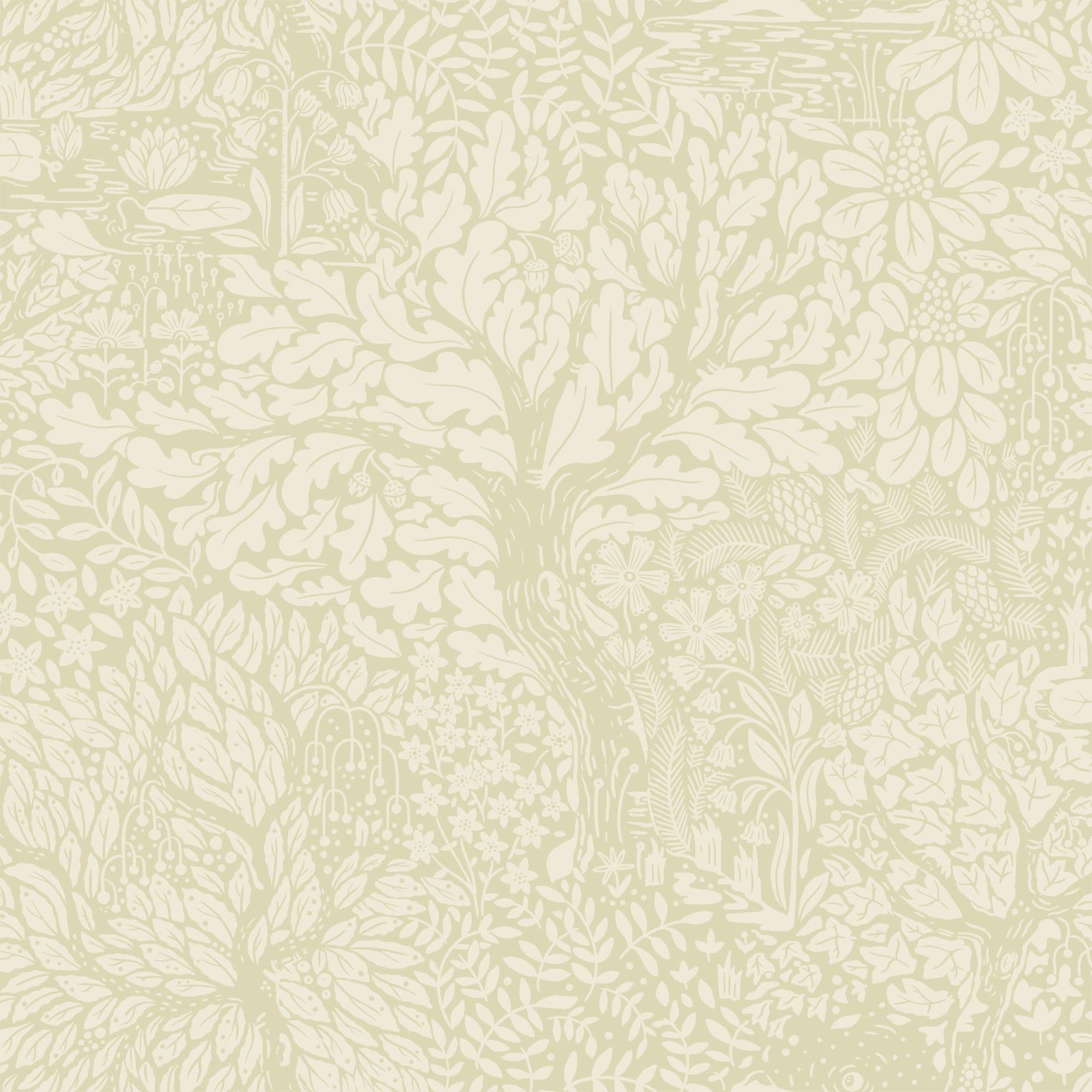 Hjarterum Wallpaper Olle Cream White 83109 By Midbec For Galerie