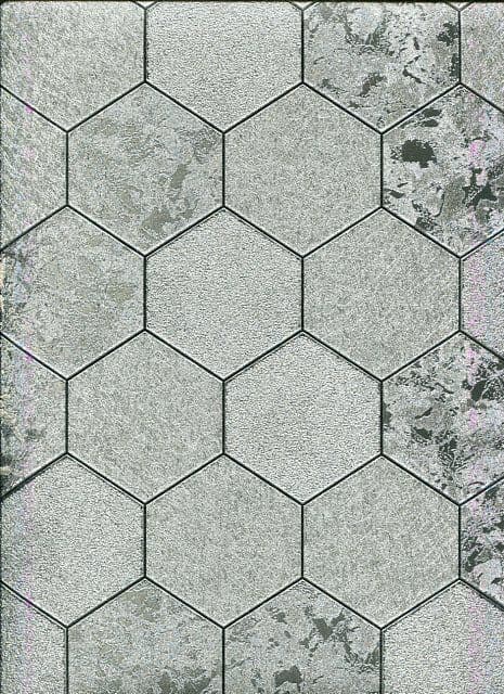 Illusions Foil Honeycomb Silver Wallpaper 294700 By Arthouse For Options