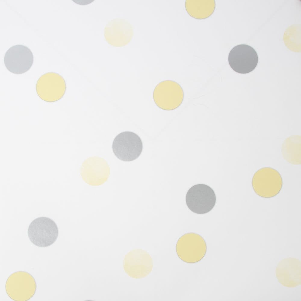 Individual Dotty Polka Yellow Silver Wallpaper 108264 By Graham & Brown