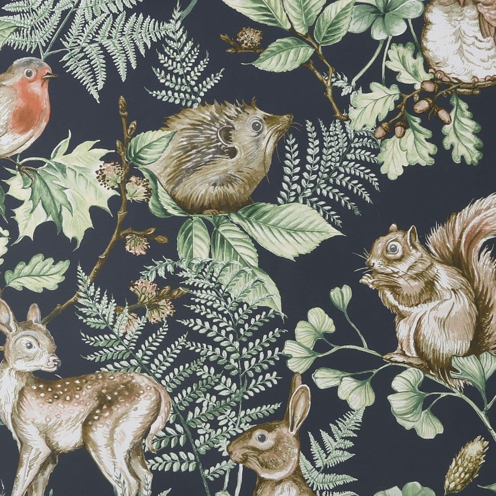 Individual Woodland Animals Navy Wallpaper 108568 By Graham & Brown