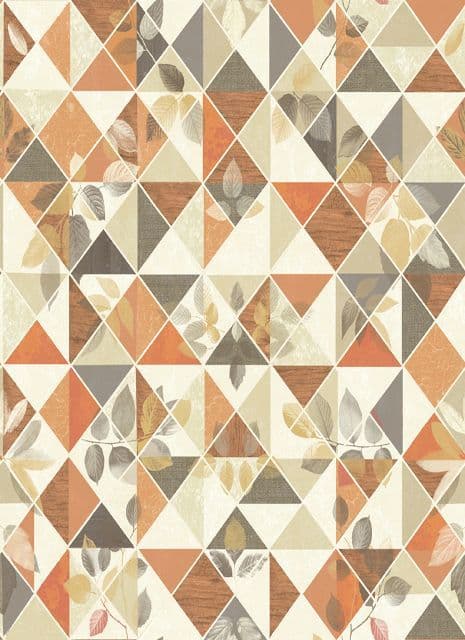 Into The Woods Aster Burnt Orange Taupe  Wallpaper 98530 By Holden