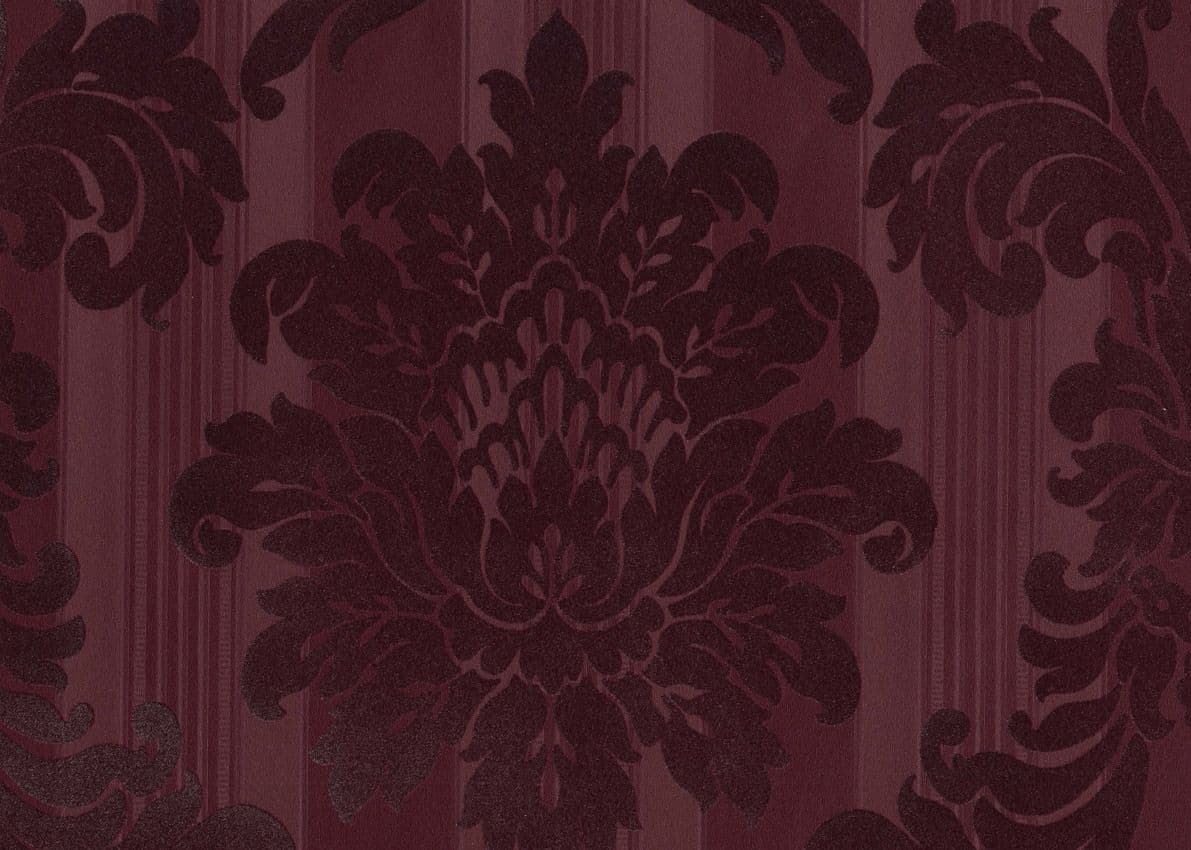 Italian Velour Wallpaper Damasco Andrea Flock 25037 By Sirpi For Colemans