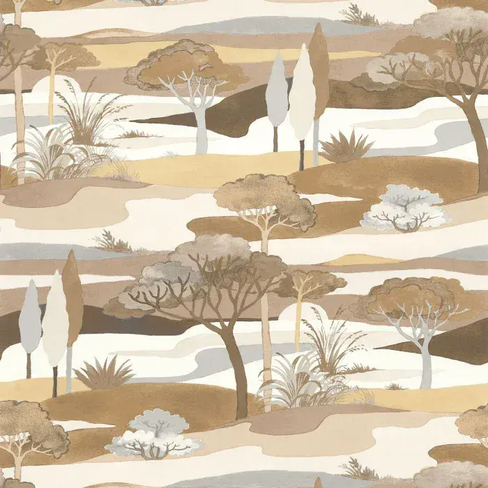 L'Ile Aux Oiseaux Wallpaper Cap Ferret Sable/Latte 75870100 or 7587 01 00 By Casamance