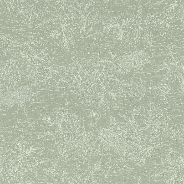 L'Ile Aux Oiseaux Wallpaper Mirador Celadon/Nacre 75891426 or 7589 14 26 By Casamance